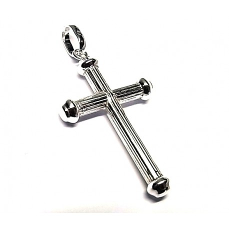 Cruz estriada de Plata de ley